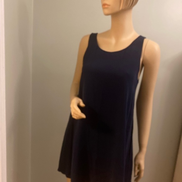 Alice‎ + Olivia Silk Mini Dress Navy Blue - Size Small Petite - Picture 2 of 8